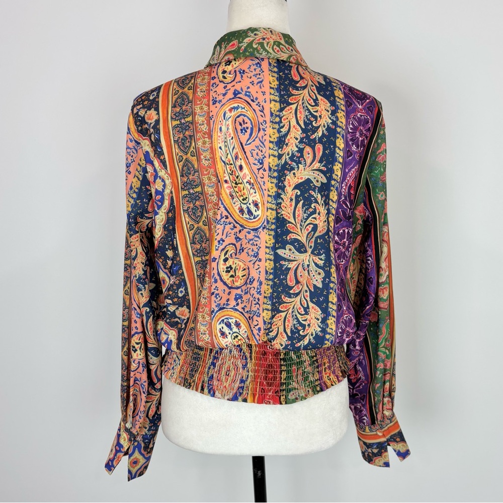 Melanie Lyne multicolour smocked blouse - Picture 4 of 7